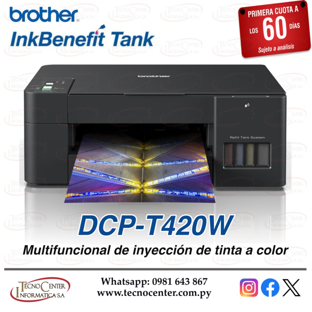 Impresora Multifuncional Color Brother DCP-T420W